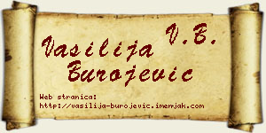 Vasilija Burojević vizit kartica
